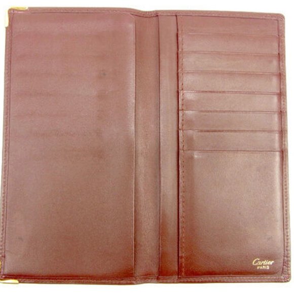 Cartier Wallet Purse Mastline Red Gold Woman unisex Authentic Used Y6631 - Picture 3 of 6